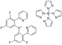 (OC-6-33)-Bis[3,5-difluoro-2-(2-pyridinyl-kN)phenyl-kC][tetrakis(1H-pyrazolato-kN1)borato(1-)-kN2,kN2']-iridium Struktur