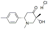 (2S,5R)-5-hydroxy-1,5-dimethyl-2-(4-methylphenyl)piperidin-4-one hydro chloride Struktur