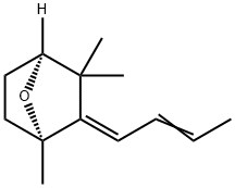 2-[(1Z,2E)-2-Buten-1-ylidene]-1,3,3-trimethyl-7-oxabicyclo[2.2.1]heptane Struktur