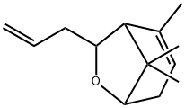 2,8,8-Trimethyl-7-(2-propenyl)-6-oxabicyclo[3.2.1]oct-2-ene Struktur