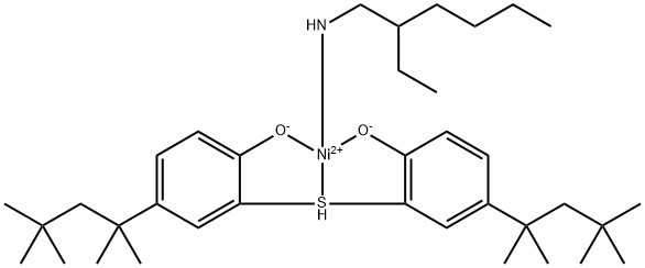 [2,2'-Thiobis(4-tert-octylphenolate)]-2-ethylhexylamine nickel(II) Struktur