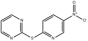 Pyrimidine, 2-((5-nitro-2-pyridinyl)thio)- Struktur