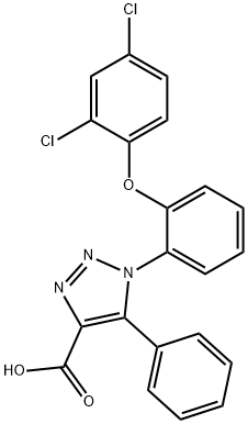 1-[2-(2,4-DICHLOROPHENOXY)PHENYL]-5-PHENYL-1H-1,2,3-TRIAZOLE-4-CARBOXYLIC ACID Struktur