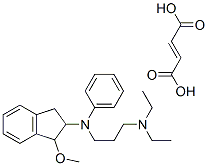 N-(2,3-dihydro-1-methoxy-1H-inden-2-yl)-N',N'-diethyl-N-phenylpropane-1,3-diamine fumarate Struktur