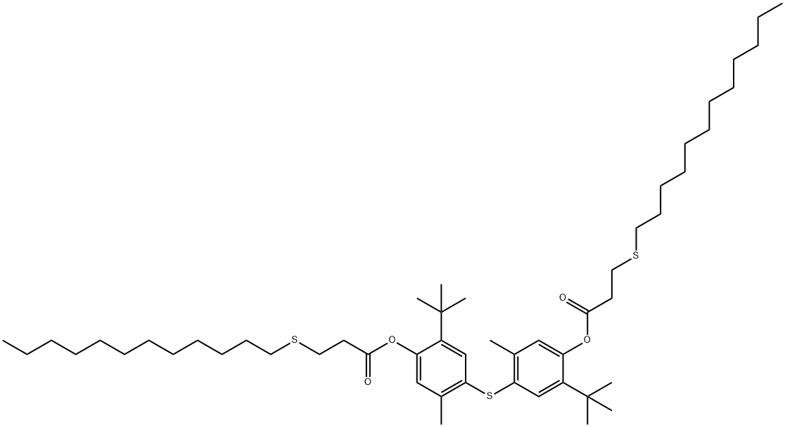 thiobis[2-(1,1-dimethylethyl)-5-methyl-4,1-phenylene] bis[3-(dodecylthio)propionate] Struktur