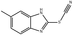 Thiocyanic acid, 5-methyl-1H-benzimidazol-2-yl ester (9CI) Struktur