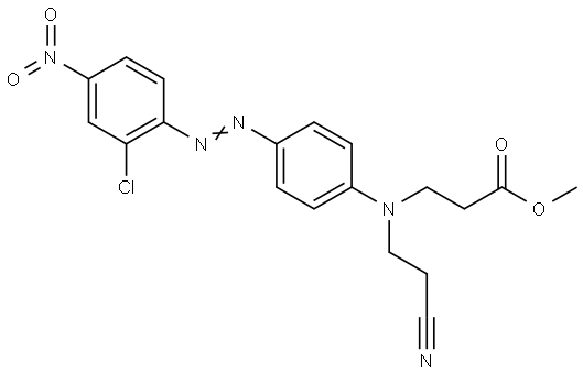 methyl N-[4-[(2-chloro-4-nitrophenyl)azo]phenyl]-N-(2-cyanoethyl)-beta-alaninate  Struktur