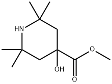 4-Hydroxy-2,2,6,6-tetramethyl-4-piperidinecarboxylic acid methyl ester Struktur