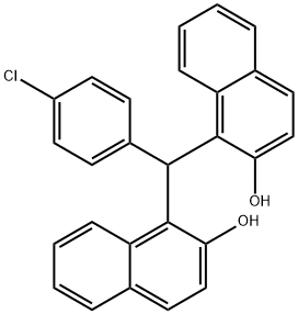 4-chlorophenyl-bis(2-hydroxy-1-naphthyl)methane Struktur