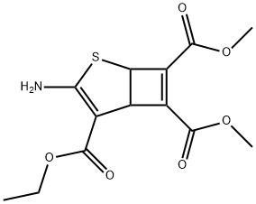 3-Amino-2-thiabicyclo[3.2.0]hepta-3,6-diene-4,6,7-tricarboxylic acid 4-ethyl 6,7-dimethyl ester Struktur