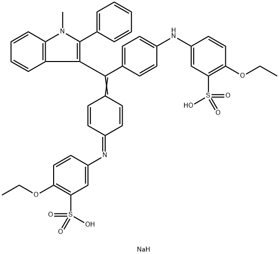 Natriumhydrogen-2-ethoxy-5-[[4-[[4-[(4-ethoxy-3-sulfonatophenyl)amino]phenyl]-(1H-indol-3-yl-1-methyl-2-phenyl)methylen]-2,5-cyclohexadien-1-yliden]amino]benzolsulfonat