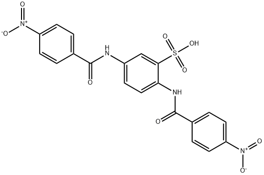 2,5-bis(4-nitrobenzamido)benzenesulfonic acid Struktur