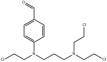 N,N,N'-Tri(beta-chloroethyl)-N'-(4-formylphenyl)-1,3-propylenediamine  Struktur