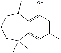 (+)-6,7,8,9-Tetrahydro-3,5,5,9-tetramethyl-5H-benzocyclohepten-1-ol Struktur