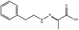 2-(phenylethylhydrazono)propionic acid Struktur