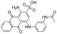 4-[[3-(acetylamino)phenyl]amino]-1-amino-9,10-dihydro-9,10-dioxoanthracene-2-sulphonic acid Struktur