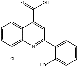 8-CHLORO-2-(2-HYDROXY-PHENYL)-QUINOLINE-4-CARBOXYLIC ACID Struktur