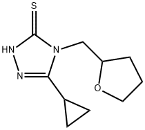 5-CYCLOPROPYL-4-(TETRAHYDROFURAN-2-YLMETHYL)-4H-1,2,4-TRIAZOLE-3-THIOL Struktur