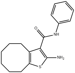 2-AMINO-N-PHENYL-4,5,6,7,8,9-HEXAHYDROCYCLOOCTA[B]THIOPHENE-3-CARBOXAMIDE Struktur