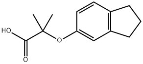 2-(2,3-DIHYDRO-1H-INDEN-5-YLOXY)-2-METHYLPROPANOIC ACID Struktur