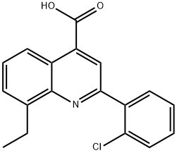 2-(2-chlorophenyl)-8-ethylquinoline-4-carboxylic acid Struktur