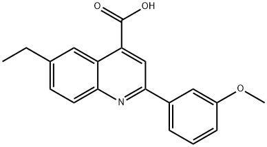 6-ethyl-2-(3-methoxyphenyl)quinoline-4-carboxylic acid Struktur