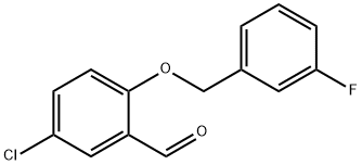 5-CHLORO-2-[(3-FLUOROBENZYL)OXY]BENZALDEHYDE Struktur