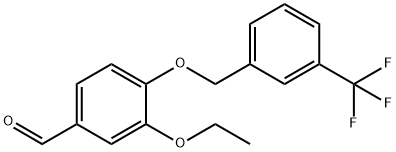 3-ETHOXY-4-{[3-(TRIFLUOROMETHYL)BENZYL]OXY}BENZALDEHYDE Struktur