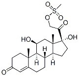 11beta,17,21-trihydroxypregn-4-ene-3,20-dione 21-methanesulphonate Struktur