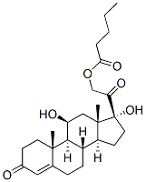 11beta,17,21-trihydroxypregn-4-ene-3,20-dione 21-valerate  Struktur