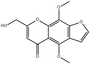 7-(ヒドロキシメチル)-4,9-ジメトキシ-5H-フロ[3,2-g][1]ベンゾピラン-5-オン 化學(xué)構(gòu)造式