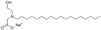 sodium N-(2-hydroxyethyl)-N-octadecylglycinate Struktur