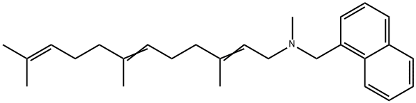 N-Methyl-N-(1-naphtylmethyl)-(3,7,11-trimethyl-2,6,10-dodecatrienyl)amine Struktur