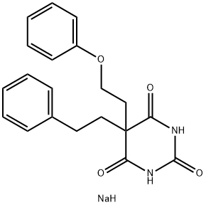 5-Phenethyl-5-(2-phenoxyethyl)-2-sodiooxy-4,6(1H,5H)-pyrimidinedione Struktur