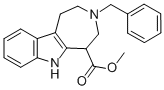 AZEPINO[4,5-B]INDOLE-5-CARBOXYLIC ACID,1,2,3,4,5,6-HEXAHYDRO-3-(PHENYLMETHYL)-,METHYL ESTER Struktur