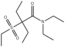 2-(Ethylsulfonyl)-N,N,2-triethylbutyramide Struktur