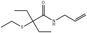 N-Allyl-2-ethyl-2-(ethylthio)butyramide Struktur