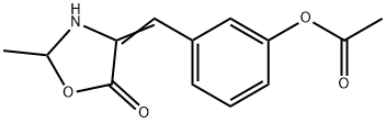 4-(m-Acetyloxybenzylidene)-2-methyl-5-oxazolidinone Struktur