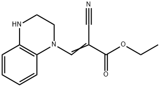 α-Cyano-3,4-dihydro-1(2H)-quinoxalineacrylic acid ethyl ester Struktur