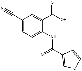 Benzoic acid, 5-cyano-2-[(3-furanylcarbonyl)amino]- (9CI) Struktur