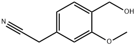 Benzeneacetonitrile, 4-(hydroxymethyl)-3-methoxy- (9CI) Struktur