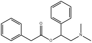 Phenylacetic acid 2-dimethylamino-1-phenylethyl ester Struktur