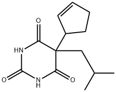 5-(2-Cyclopentenyl)-5-isobutylbarbituric acid Struktur