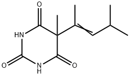 5-(1,3-Dimethyl-1-butenyl)-5-methyl-2,4,6(1H,3H,5H)-pyrimidinetrione Struktur