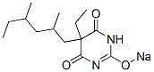 5-(2,4-Dimethylhexyl)-5-ethyl-2-sodiooxy-4,6(1H,5H)-pyrimidinedione Struktur