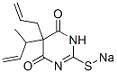 5-Allyl-5-(1-methylallyl)-2-sodiothio-4,6(1H,5H)-pyrimidinedione Struktur