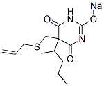 5-(Allylthiomethyl)-5-(1-methylbutyl)-2-sodiooxy-4,6(1H,5H)-pyrimidinedione Struktur