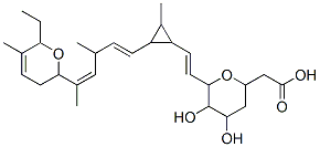 6-[2-[2-[5-(6-Ethyl-3,6-dihydro-5-methyl-2H-pyran-2-yl)-3-methyl-1,4-hexadienyl]-3-methylcyclopropyl]vinyl]tetrahydro-4,5-dihydroxy-2H-pyran-2-acetic acid Struktur