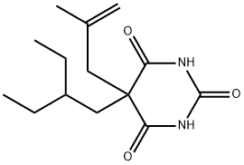 5-(2-Ethylbutyl)-5-(2-methylallyl)-2,4,6(1H,3H,5H)-pyrimidinetrione Struktur