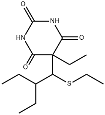 5-Ethyl-5-[1-(ethylthio)-2-ethylbutyl]-2-sodiooxy-4,6(1H,5H)-pyrimidinedione Struktur